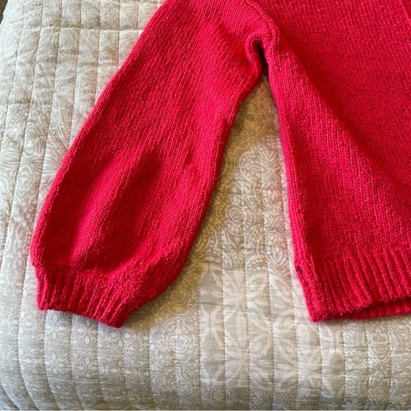 BP Pink Knit Mock Neck Long Balloon Sleeve Sweater Extra Small - Picture 8 of 10